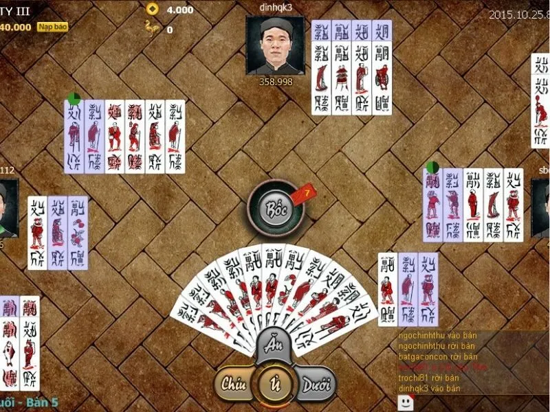 Bài Chắn đã được thiết lập trên nền tảng Hit Club cực kỳ thú vị