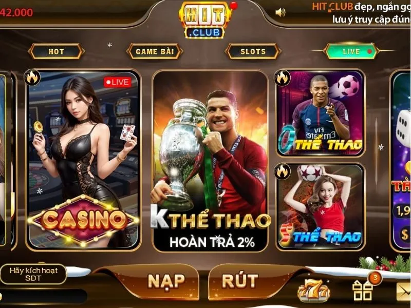 K Thể Thao Hit Club cung cấp dịch vụ cược siêu đỉnh